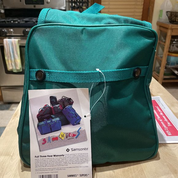 Vintage Sammies by Samsonite Duffel Bag in Green NEW with Tags - Picture 5 of 12